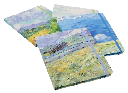 Книга для записей 17*19 112л кл. "Пейзажи" 7БЦ, резинка, ассорти - фото 2