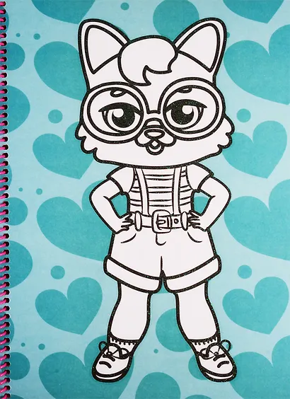 Раскраска на спирали с глиттером "Стильняшки" - фото 5