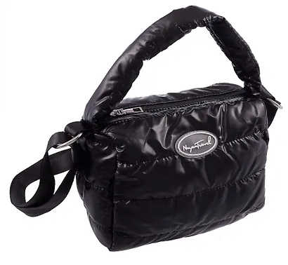 Сумочка стеганая Travel черная (ПВХ) (22х18) (12-11729-B011) - фото 3