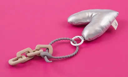 Брелок-обвес на сумку «Сердечко дутое», металлик - фото 5