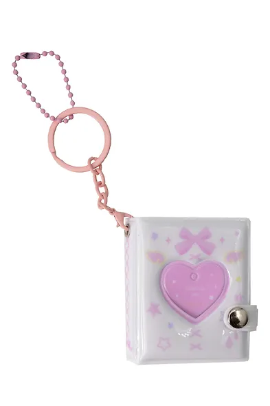 Брелок мини-фотоальбом Сердце (белый) (6,5х5,5) (12-202510-HV-04) - фото 2