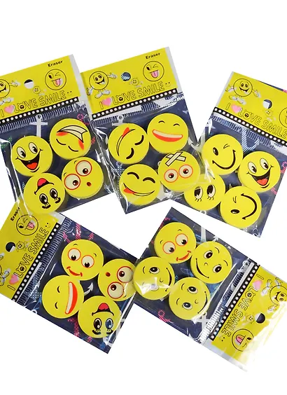 Набор ластиков «Смайлы», 4 штуки - фото 6