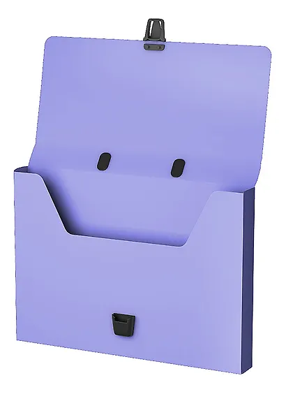 Портфель пластиковый "Matt Pastel" 372*252*42, фиолетовый, ErichKrause - фото 2