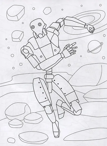 СУПЕР-ПУПЕР РАСКРАСКА. РОБОТЫ И МАШИНЫ - фото 5