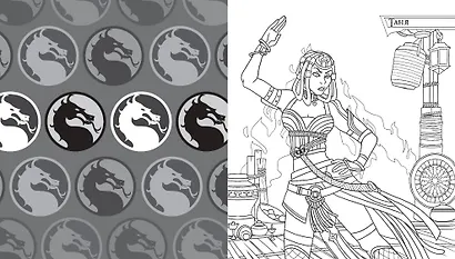 Смертельная битва. Легенды Мортал Комбат. Раскраска - фото 8