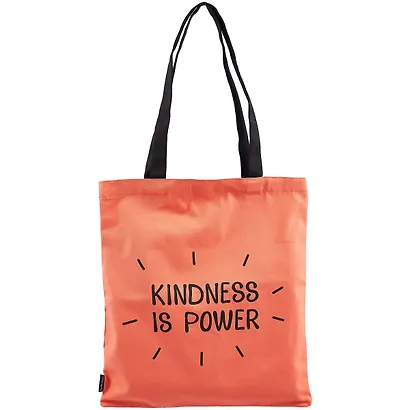 Сумка-шоппер Kidness is power цветная, текстиль 40см.*32см. - фото 1