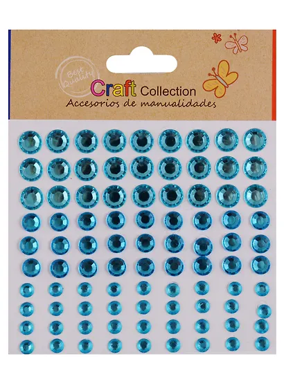 Стразы кристаллы микс размеров голубые - фото 1