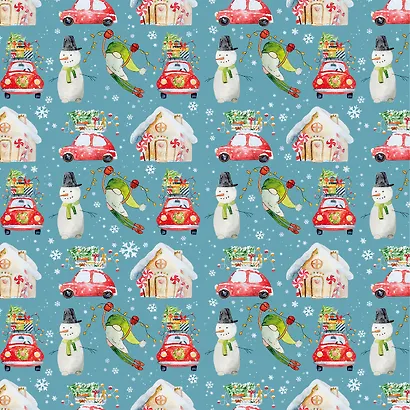 Бумага упаковочная 70*100см "Веселый Новый Год" НГ,инд.уп., ассорти - фото 8