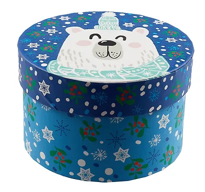 Коробка подарочная "Зимний мишка" 12*7,5см, Новый год, картон - фото 3