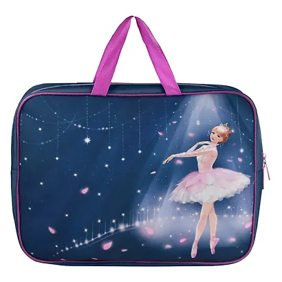 Папка для тетрадей А4+ "ПРИНЦЕССА-БАЛЕРИНА" 34,5*26*7см, полиэстер, водоотталкив. ткань, молния - фото 2