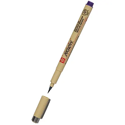 Ручка-кисточка капиллярная Pigma Brush Пурпурный, Sakura - фото 2