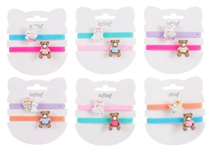 Набор парных браслетов Мишка и Кролик (силикон) (12-04407-B80) (Lafilaf) - фото 9
