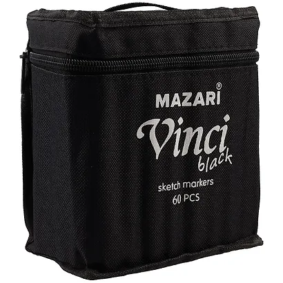 Маркеры для скетчинга "VINCI BLACK" Mazari, 60 цветов - фото 2