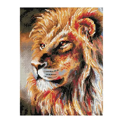 Алмазная мозаика Три Совы "Царь зверей", 30 х 40 см, холст на деревянном подрамнике - фото 1