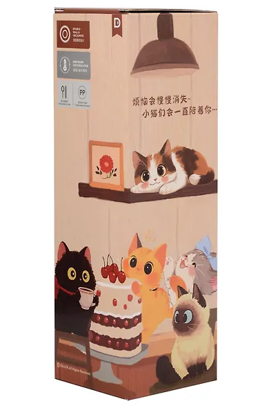 Термобутылка «Котик. Bread Party» (пластик/металл) (480мл) - фото 4