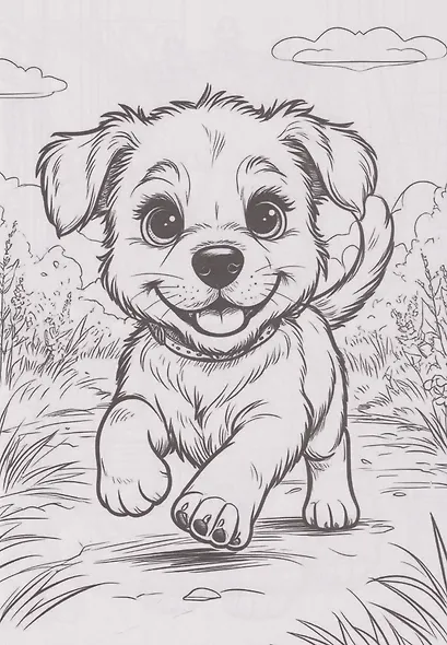 Раскраска. Собачки - фото 3