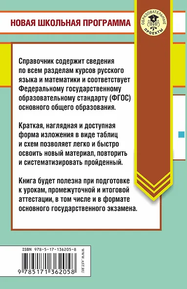 ОГЭ. Русский язык. Математика в таблицах и схемах для подготовки к ОГЭ - фото 2