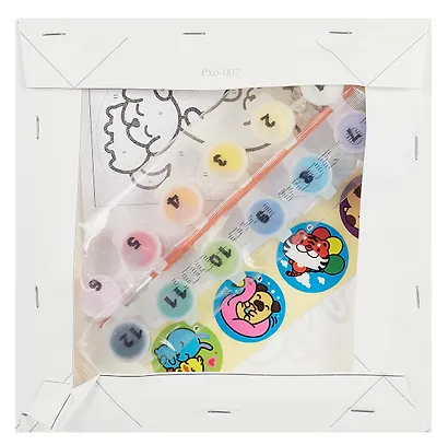 Картина по номерам детская Стикерняшки "Летняя прогулка" (холст на подрамнике 20*20) - фото 3