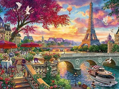 Алмазная мозаика Весенний париж, 40*50 см. - фото 1