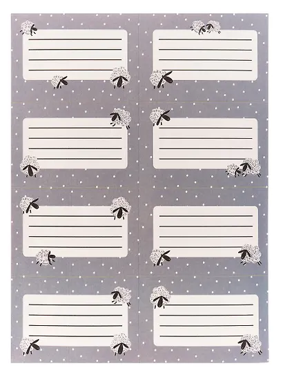 Наклейки для тетрадей 24 штуки "Овечки" - фото 1