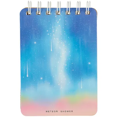 Блокнот А6 80л лин. 100*140 "Meteor shower" на спирали, ассорти - фото 4