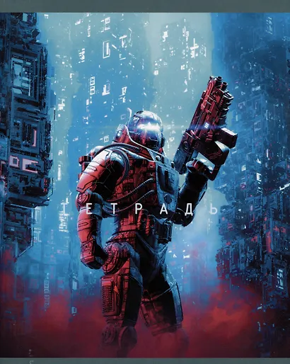 Тетрадь в клетку Listoff, "Эра роботов", 80 листов, в ассортименте - фото 6