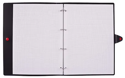 Тетрадь А4 80 листов, клетка, "Favorite Black. No 4" на кольцах, сменный блок, на кнопке - фото 3