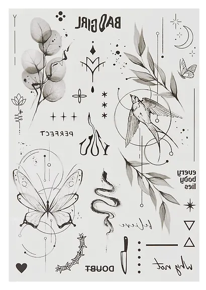 Набор наклеек-тату "Минимализм" - фото 3