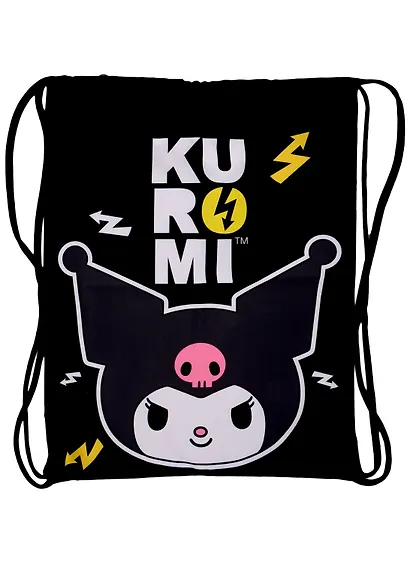 Мешок для сменной обуви "Kuromi", черный, 36 х 47 см - фото 1