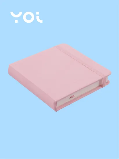 Скетчбук 12*12 80 листов, розовый, 140г/м2, слоновая кость, Yoi - фото 2