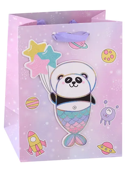 Пакет А5 23*18*10 "Веселые зверята" дет., бум.мат - фото 3