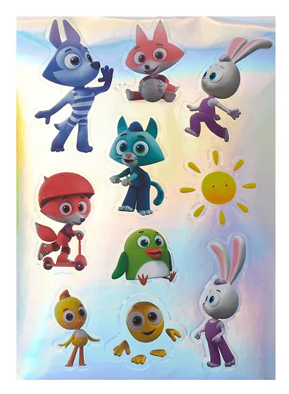 Цветняшки. Наклейки голографические для декорирования Яркий Цыплёнок - фото 5