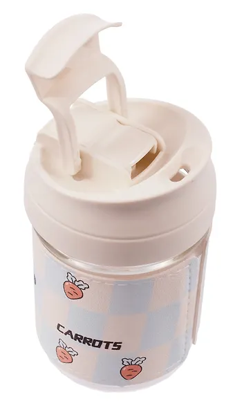 Бутылка Kawaii Мишка/Зайчик (стекло) (420мл) - фото 7