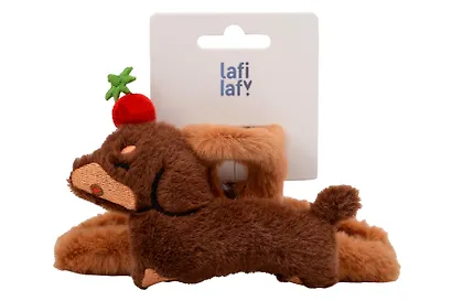 Заколка-крабик «Такса» (плюш) (12,5см) (Lafilaf) - фото 1