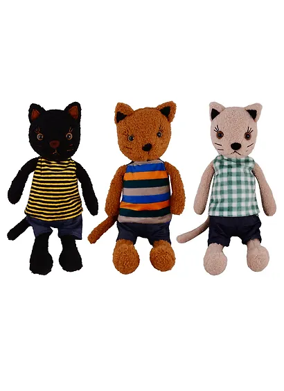Игрушка мягкая Кот Джон, в одежде, 40 см, микс цветов ( черный, бежевый, коричневый) - фото 3