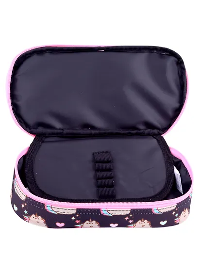 Пенал-косметичка "Pusheen" розово-черный, полиэстер, молния - фото 2