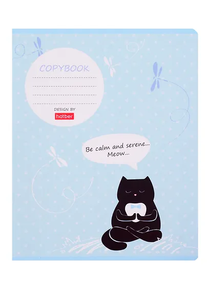 Тетрадь в клетку Hatber, "Кот ТУТ!", 18 листов, в ассортименте - фото 1