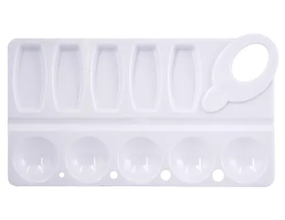 Палитра для смешивания красок, прямоугольная, 10 ячеек, Пифагор - фото 1