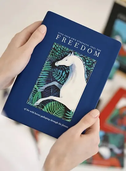 Ежедневник дат. 2026г. А5 176л 140x200 мм "Art" синий, иск.кожа, интегр.переплет, скругл.углы - фото 5