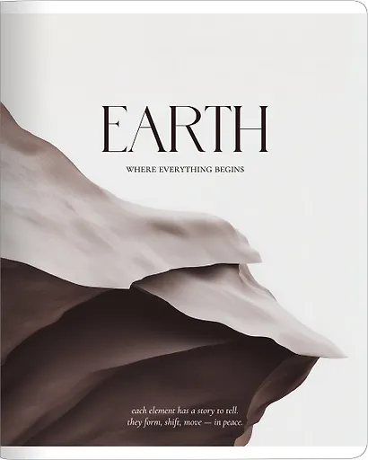 Тетрадь 48л кл. "Elements", земля, карт.обл., ламинация, скрепка - фото 1