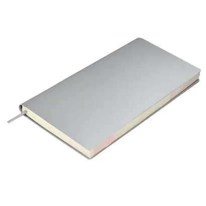 Записная книжка А6 96л серебряная, мягкий переплет, стикеры+скрепки+брелок в комплекте, тонир.блок - фото 7