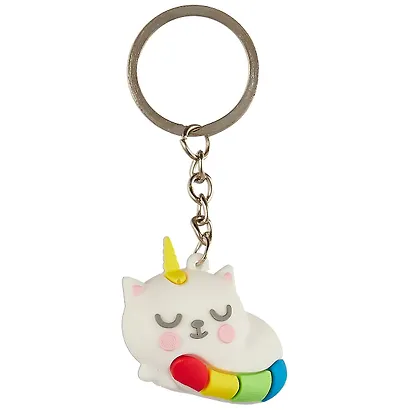 Брелок Котик-единорог Dreams & Kisses (ПВХ) (3,5 см) (12-Benjia-DK-256) - фото 1