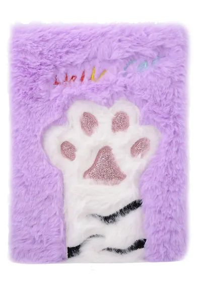 Книга для записей А5 96л лин. "Лапка" с мехом, ассорти - фото 8