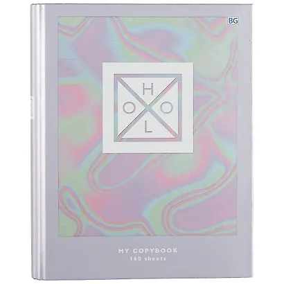 Тетрадь на кольцах в клетку BG, Holographic, 160 листов, в ассортименте - фото 4