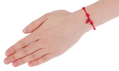 Набор парных браслетов с подвеской «Сердечко», текстиль, металл, Lafilaf - фото 7