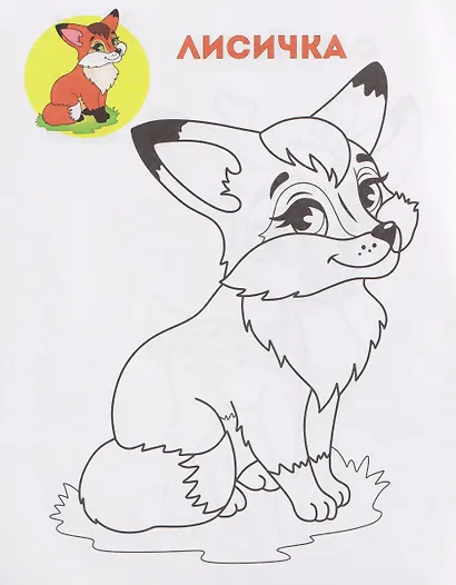 Лесные зверушки. Книжка-раскраска - фото 3