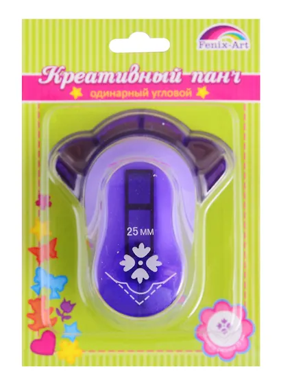 Панч-дырокол "Цветочек" для углов листа 25мм 84*77*57мм в блистере - фото 1