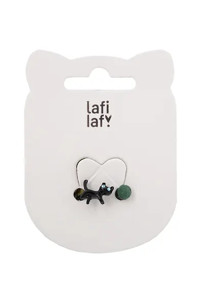 Колечко «Котик с клубком», зеленый, металл, Lafilaf - фото 2