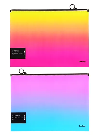 Папка на молнии А4 "Radiance", пластик, ассорти - фото 3