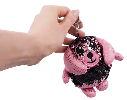 Мягкая игрушка в пайетках Собака, 10см - фото 4